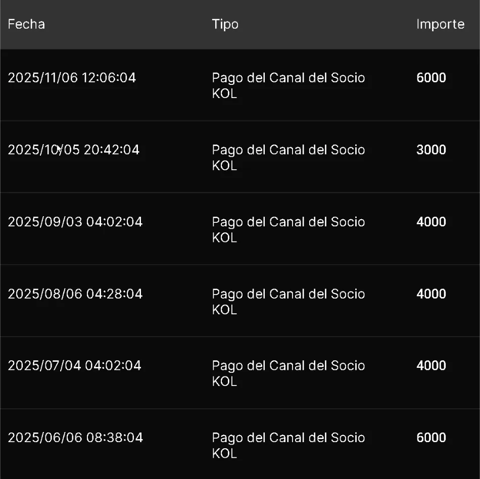 Captura de pagos de patrocinadores